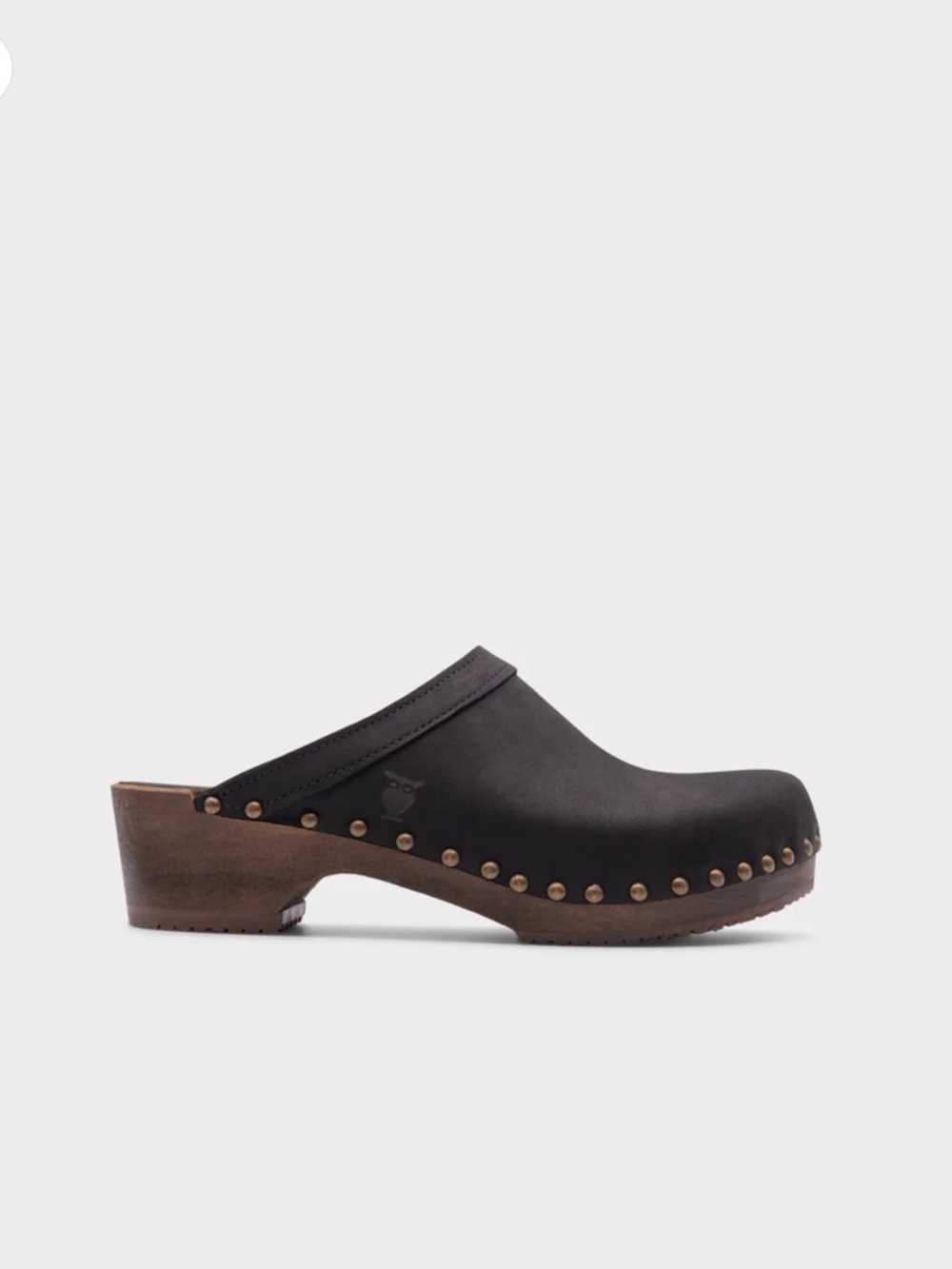 Sandgrens Athens studded clog mule in black